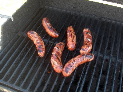 Brats on the grill