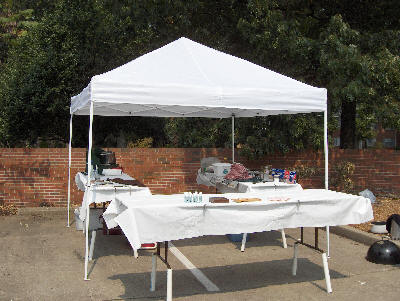 Catering equipment at event
