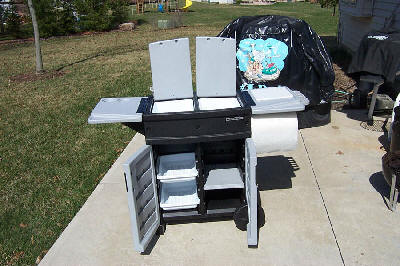 BBQ cart with equipment