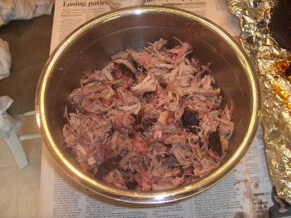 Pulled pork ready to serve