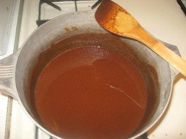 Finished roux at dark copper color