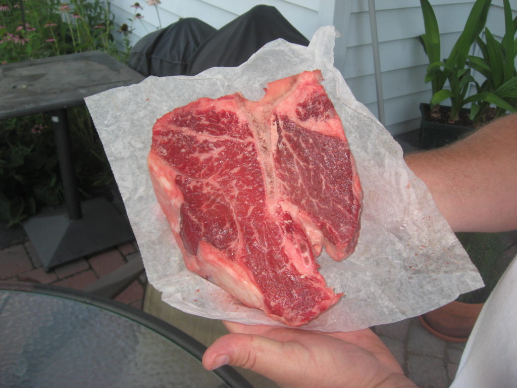 Prime graded porterhouse steak