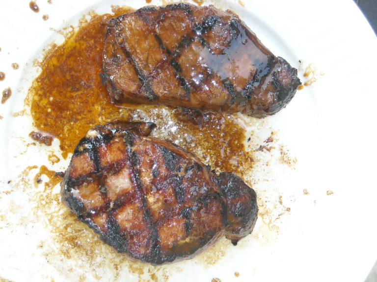 Checking steak temperature